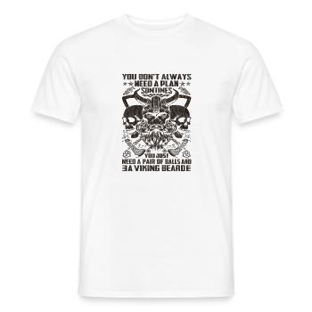 Nordisch-Skandinavien, Retro-Wikinger, mystische Mythologie - Männer T-Shirt - Weiß - Vorne - AI Model Male 178 dark (178cm)
