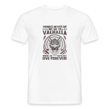 Nordisch-Skandinavien, Retro-Wikinger, mystische Mythologie - Männer T-Shirt - Weiß - Vorne - AI Model Male 178 dark (178cm)