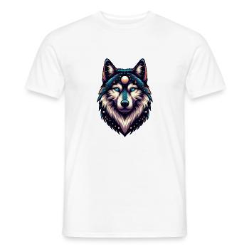 Spiritual Wolf - Men's T-Shirt - white - Front - AI Model Male 178 dark (178cm)
