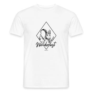 WANDERLUST - Männer T-Shirt - Weiß - Vorne - AI Model Male 178 dark (178cm)