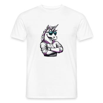 Bande dessinée Licorne - T-shirt homme - blanc - Devant - AI Model Male 178 dark (178cm)