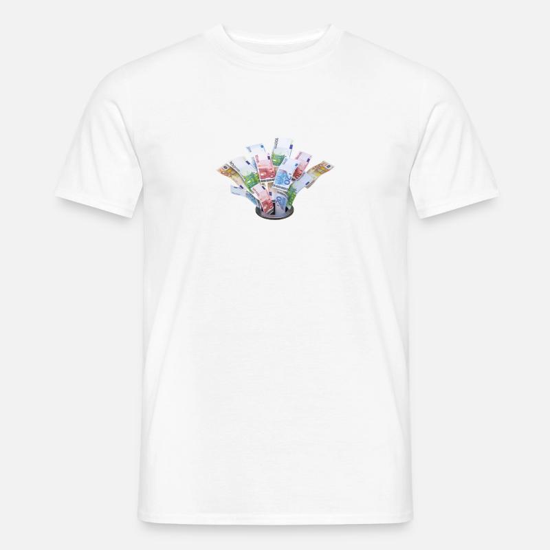 Geldverschwendung 3D - Männer T-Shirt - Weiß