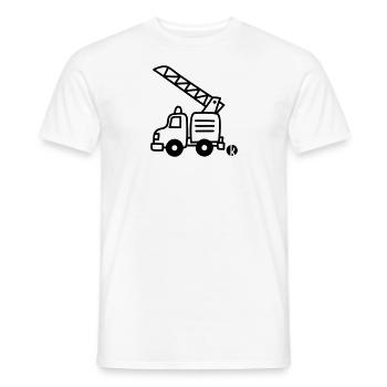 Pompiers auto-pompe - T-shirt homme - blanc - Devant - AI Model Male 178 dark (178cm)