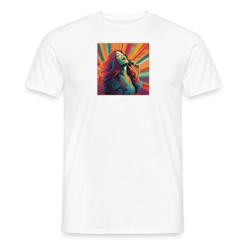 Sängerin Musik - Männer T-Shirt - Weiß - Vorne - AI Model Male 178 dark (178cm)
