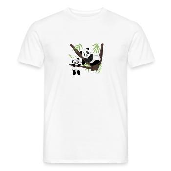 Panda - Men's T-Shirt - white - Front - AI Model Male 178 dark (178cm)