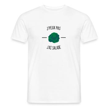 J'peux pas, j'ai salade - T-shirt homme - blanc - Devant - AI Model Male 178 dark (178cm)