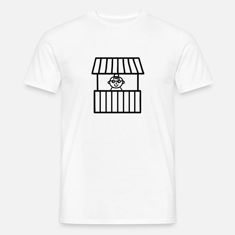 Marktstand Marktverkäuferin - Männer T-Shirt - Weiß