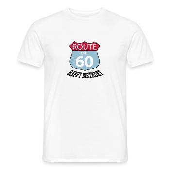 Birthday Birthday Route 60 - Men's T-Shirt - white - Front - AI Model Male 178 dark (178cm)