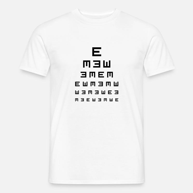 Sehtest - Männer T-Shirt - Weiß