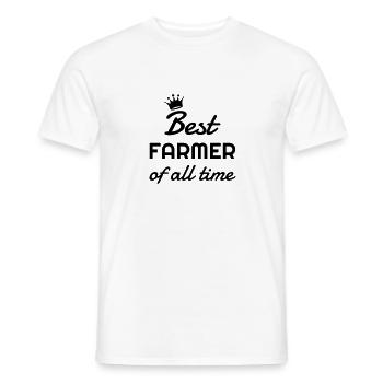 Agriculture Farming Farmer Agriculteur Landwirt - Men's T-Shirt - white - Front - AI Model Male 178 dark (178cm)