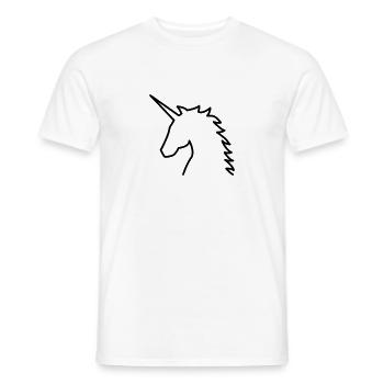 licorne - T-shirt homme - blanc - Devant - AI Model Male 178 dark (178cm)
