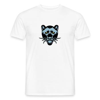 schwarzer Panther, der Logo des wilden Tieres zeichnet - Männer T-Shirt - Weiß - Vorne - AI Model Male 178 dark (178cm)