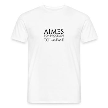 aimes 300 - T-shirt homme - blanc - Devant - AI Model Male 178 dark (178cm)