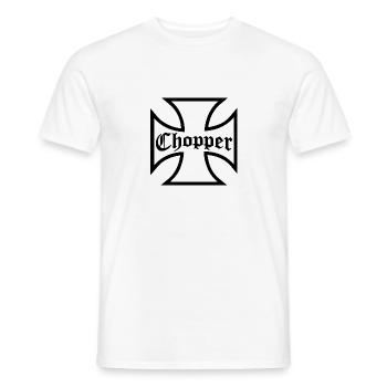 Iron Cross Iron Cross for Bikers - Men's T-Shirt - white - Front - AI Model Male 178 dark (178cm)