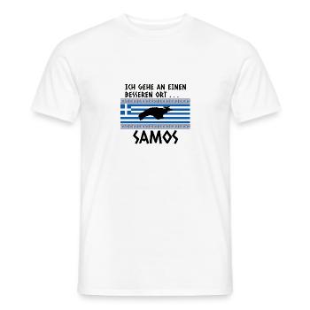 Samos Spruch Griechenland Urlaub - Männer T-Shirt - Weiß - Vorne - AI Model Male 178 dark (178cm)