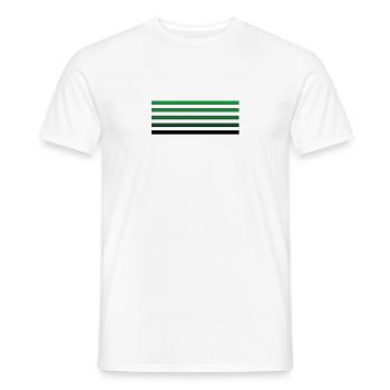 Rayé vert - T-shirt homme - blanc - Devant - AI Model Male 178 dark (178cm)