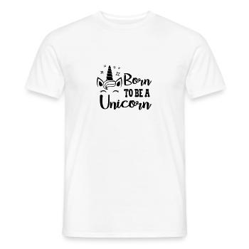 T-shirt unicorn Born To Be A Unicorn gift birth - T-shirt homme - blanc - Devant - AI Model Male 178 dark (178cm)
