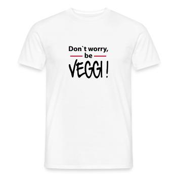 Vegetarian vegan veggi - Men's T-Shirt - white - Front - AI Model Male 178 dark (178cm)