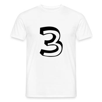Numéro 3 - T-shirt homme - blanc - Devant - AI Model Male 178 dark (178cm)