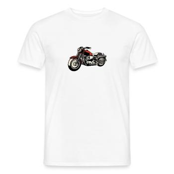 Motorrad - Männer T-Shirt - Weiß - Vorne - AI Model Male 178 dark (178cm)