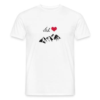 Berge Wandern Ich liebe die Berge - Männer T-Shirt - Weiß - Vorne - AI Model Male 178 dark (178cm)