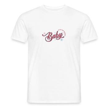 Baby it's cold outside - Men's T-Shirt - white - Front - AI Model Male 178 dark (178cm)