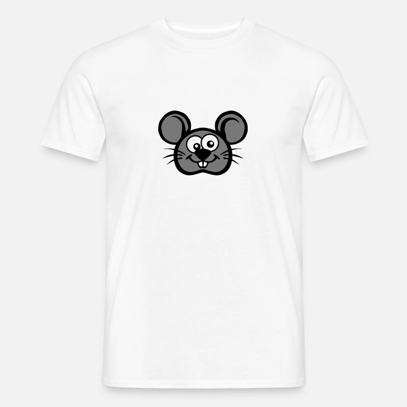 Mauszeichenkopf 2803 - Männer T-Shirt - Weiß