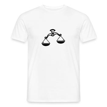waage - Männer T-Shirt - Weiß - Vorne - AI Model Male 178 dark (178cm)