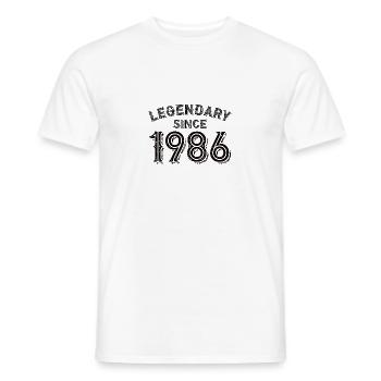 1986 Birthday Born Year 86 Celebration - Men's T-Shirt - white - Front - AI Model Male 178 dark (178cm)