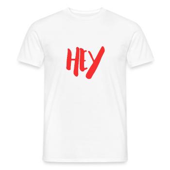Hey - Männer T-Shirt - Weiß - Vorne - AI Model Male 178 dark (178cm)
