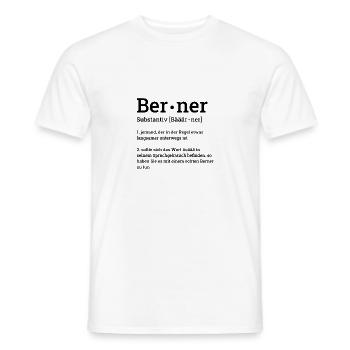 Berner Definition Bern Lustig Geschenk Bärn Bärner - Männer T-Shirt - Weiß - Vorne - AI Model Male 178 dark (178cm)