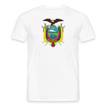 Armoiries nationales de l Équateur - T-shirt homme - blanc - Devant - AI Model Male 178 dark (178cm)
