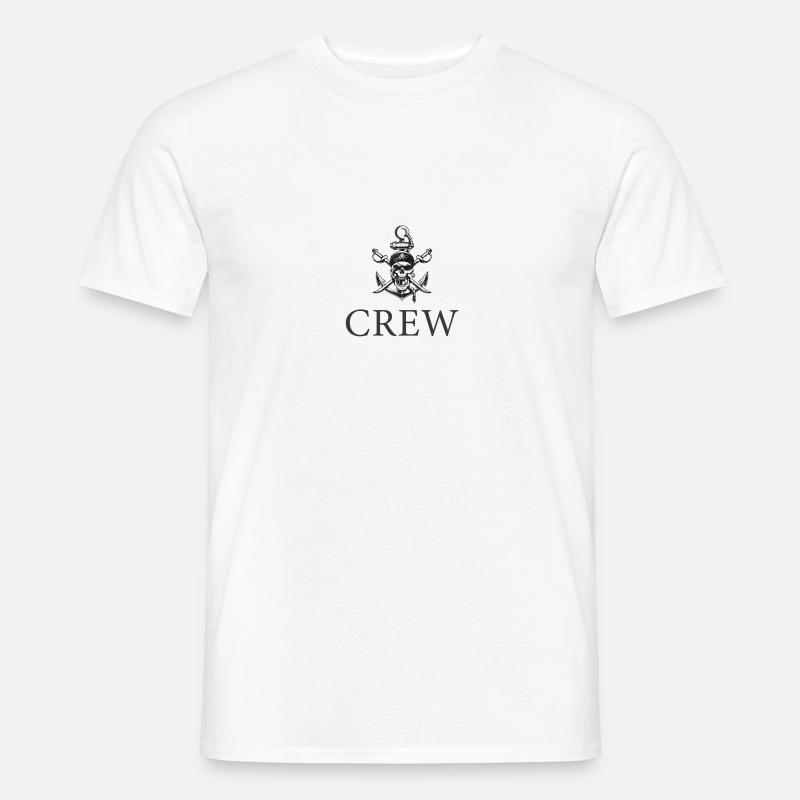 Skull Crew FatMonkeyDesigns grey - Männer T-Shirt - Weiß