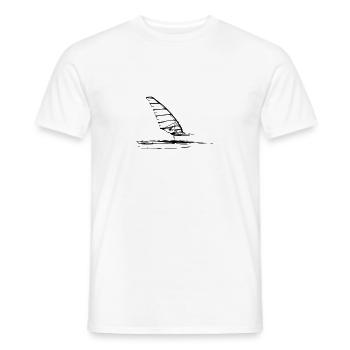Windsurf Foil Sketch - Men's T-Shirt - white - Front - AI Model Male 178 dark (178cm)
