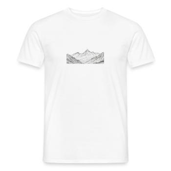Berg Bergpanorama Alpen - Männer T-Shirt - Weiß - Vorne - AI Model Male 178 dark (178cm)