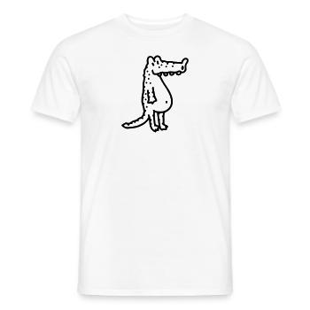 Krokodil - Line - Männer T-Shirt - Weiß - Vorne - AI Model Male 178 dark (178cm)