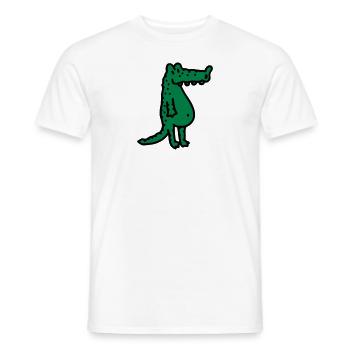 Krokodil - Männer T-Shirt - Weiß - Vorne - AI Model Male 178 dark (178cm)