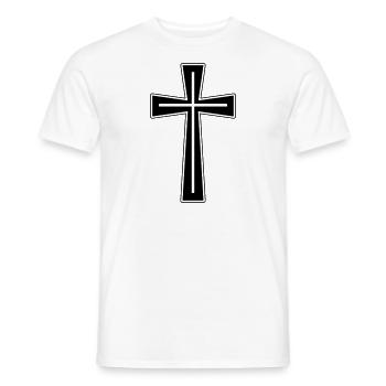 Kreuz - Männer T-Shirt - Weiß - Vorne - AI Model Male 178 dark (178cm)