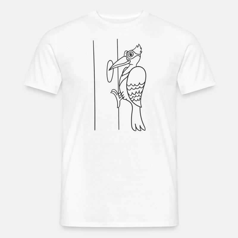 Specht, Vogel, Geschenk, Geschenkidee - Männer T-Shirt - Weiß