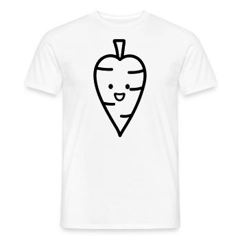 Carrot - Men's T-Shirt - white - Front - AI Model Male 178 dark (178cm)