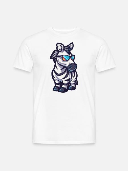 Zebra Cool Comic - Men's T-Shirt - white