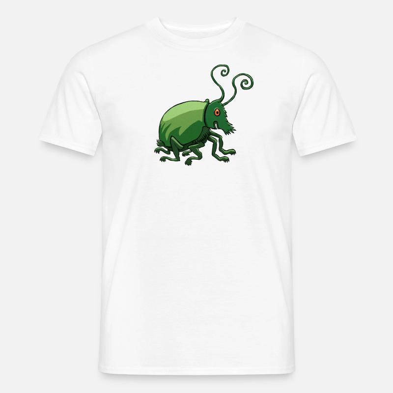 lustiger Kaefer - Männer T-Shirt - Weiß