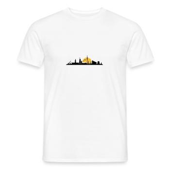 Skyline - Hamburg Hafen Altstadt - Männer T-Shirt - Weiß - Vorne - AI Model Male 178 dark (178cm)