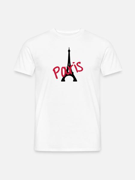 Eiffel Tower Paris - Men's T-Shirt - white