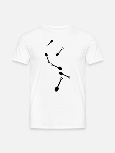 Shovel icon silhouette - Men's T-Shirt - white