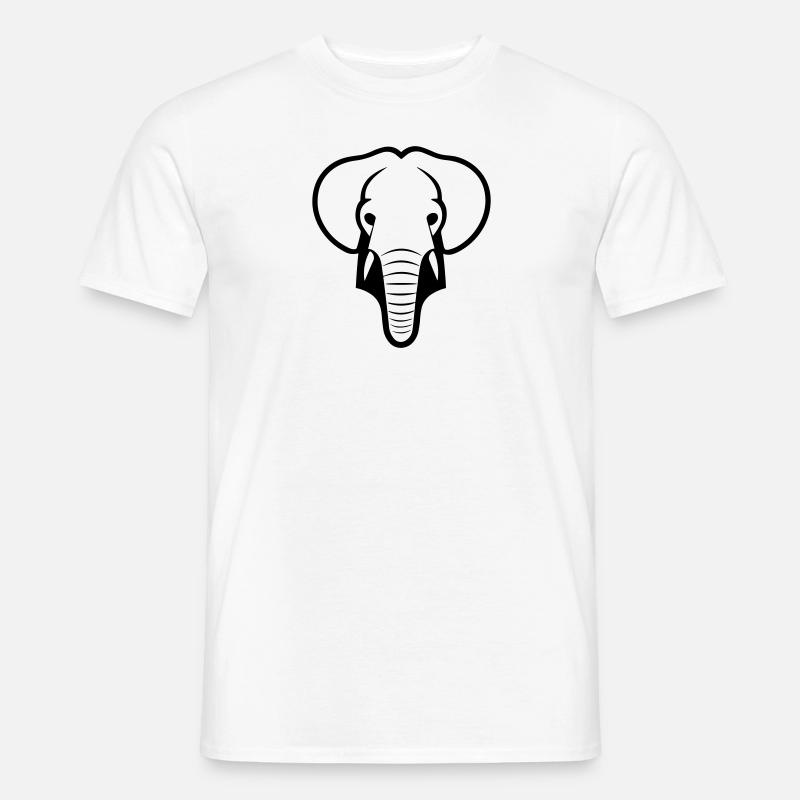 Elefant - Männer T-Shirt - Weiß