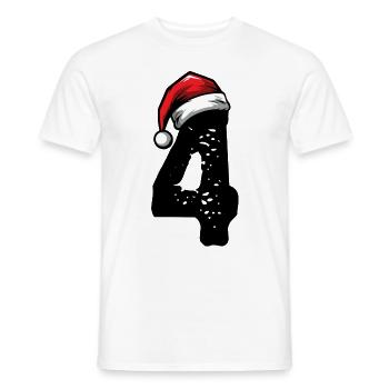 4 Numéro de Noël - T-shirt homme - blanc - Devant - AI Model Male 178 dark (178cm)