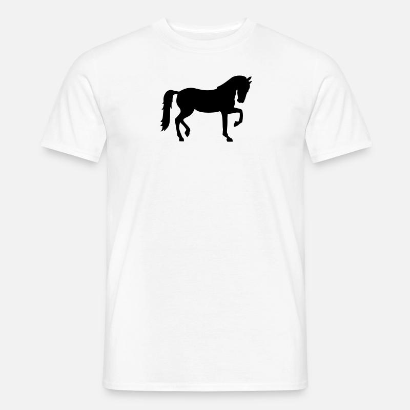 Pferd - Männer T-Shirt - Weiß