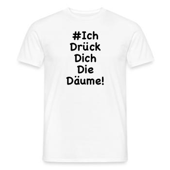 Ich drück dich die Däume - Männer T-Shirt - Weiß - Vorne - AI Model Male 178 dark (178cm)