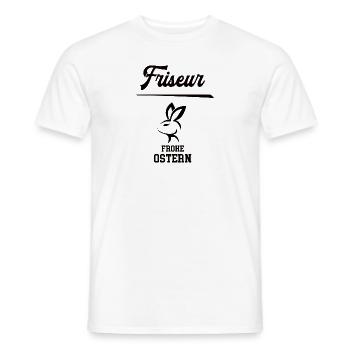Friseur Ostern Geschenk Frisör Meister Azubi Chef - Männer T-Shirt - Weiß - Vorne - AI Model Male 178 dark (178cm)